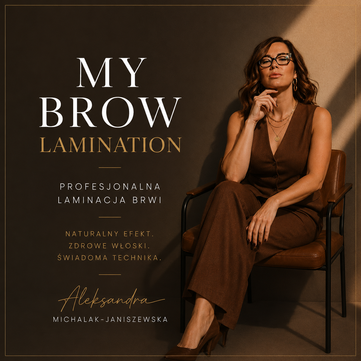 Grafika warsztatów My Brow Lamination — profesjonalna laminacja brwi