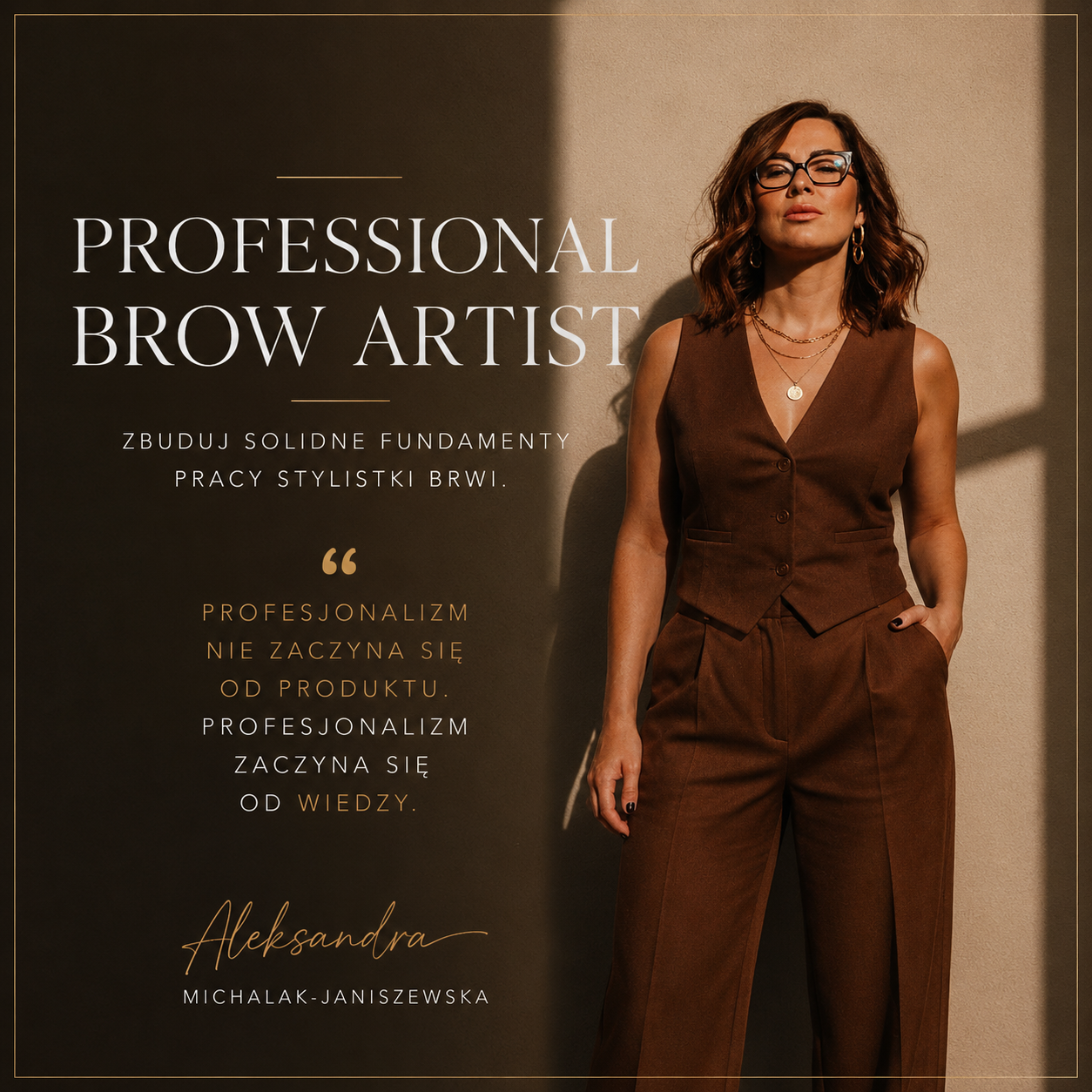 Grafika szkolenia Professional Brow Artist — zbuduj solidne fundamenty pracy stylistki brwi